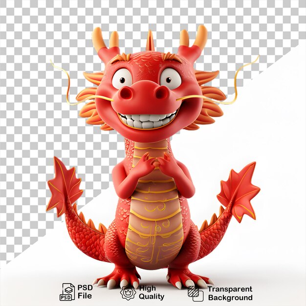 chinese new year lucky dragon isolated on transparent background include png file