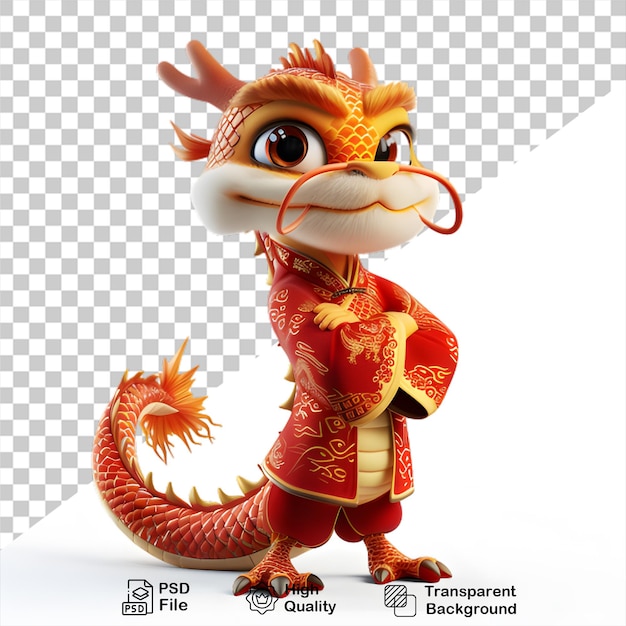 chinese new year lucky dragon isolated on transparent background include png file