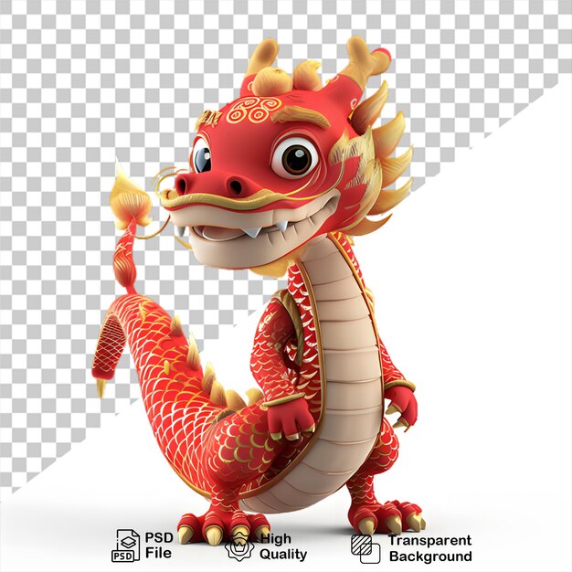 chinese new year lucky dragon isolated on transparent background include png file