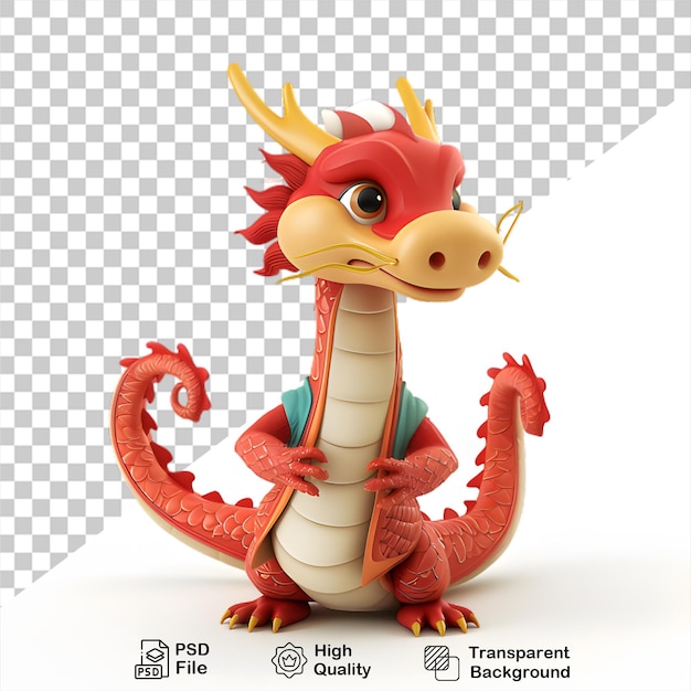 chinese new year lucky dragon isolated on transparent background include png file