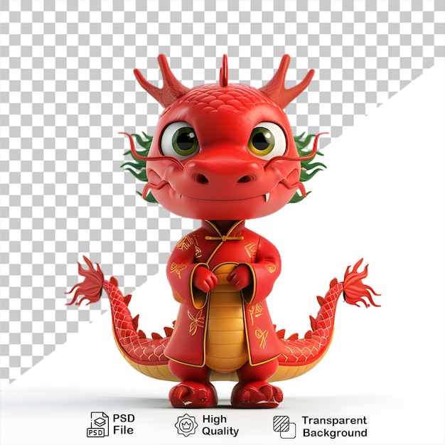 chinese new year lucky dragon isolated on transparent background include png file