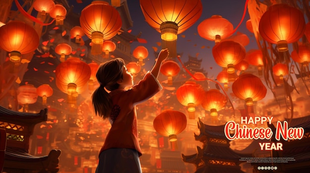 Chinese new year realistic psd background