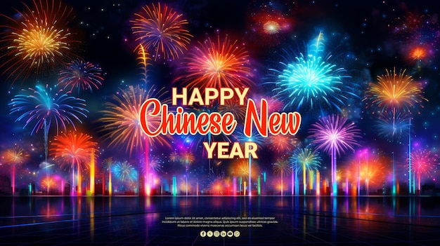 Chinese new year realistic psd background