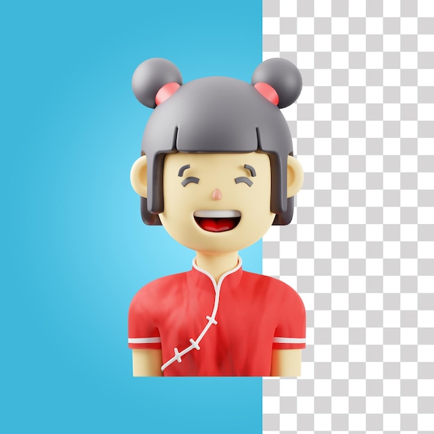 Chinese Woman 3D Icon