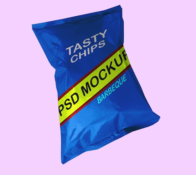 Chips Bag Mockup PSD Template