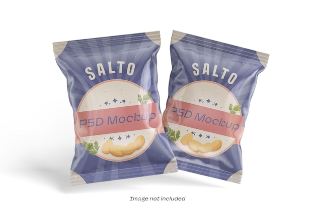 Chips packaging mockup editable psd isolated on white background