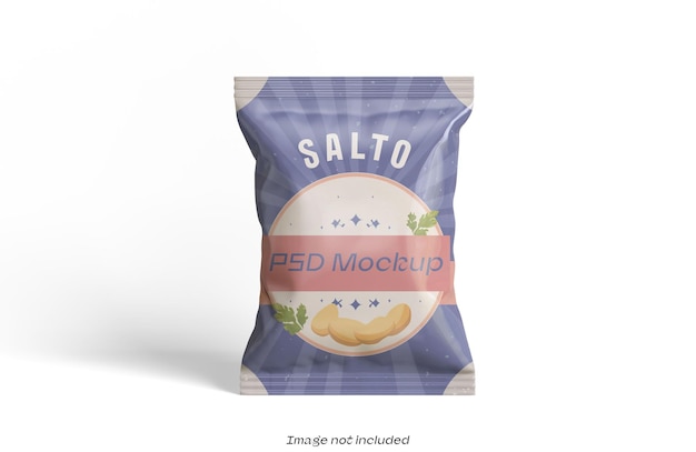 Chips packaging mockup editable psd isolated on white background