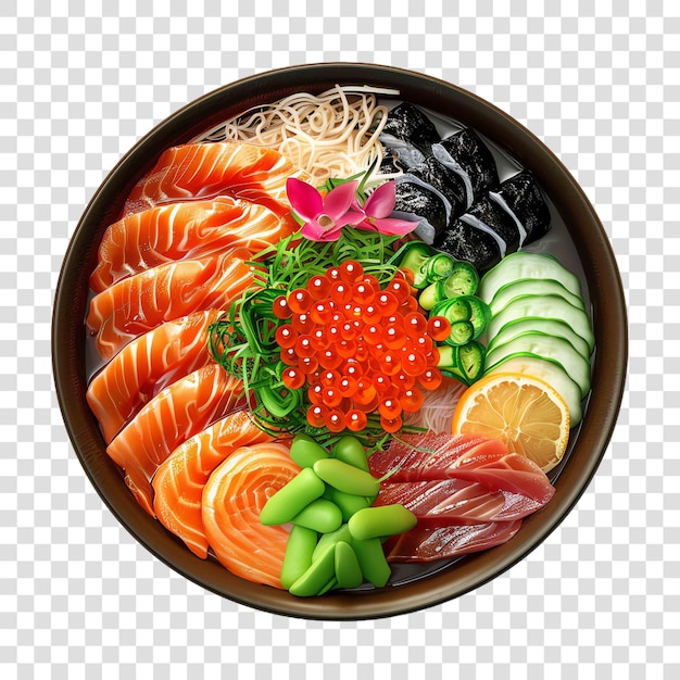 Chirashi asian concepton transparent background