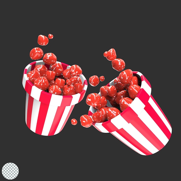 PSD chocklet candy on bucket cup