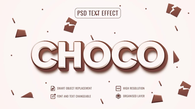 Choco cream editable text effect