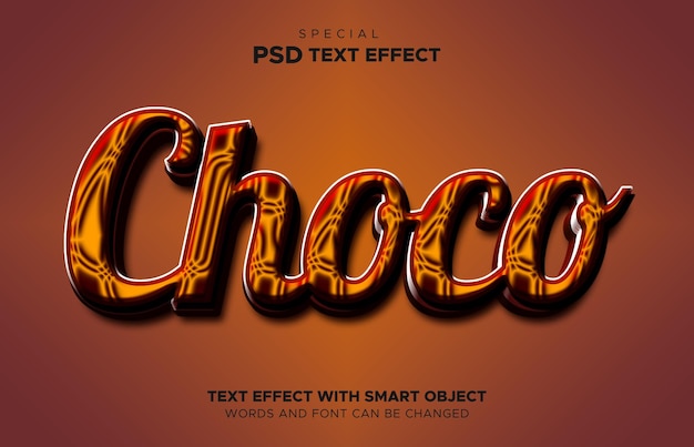 Choco text effect editable smart object