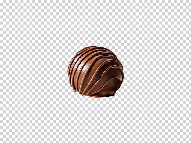 a chocolate ball on a transparent background