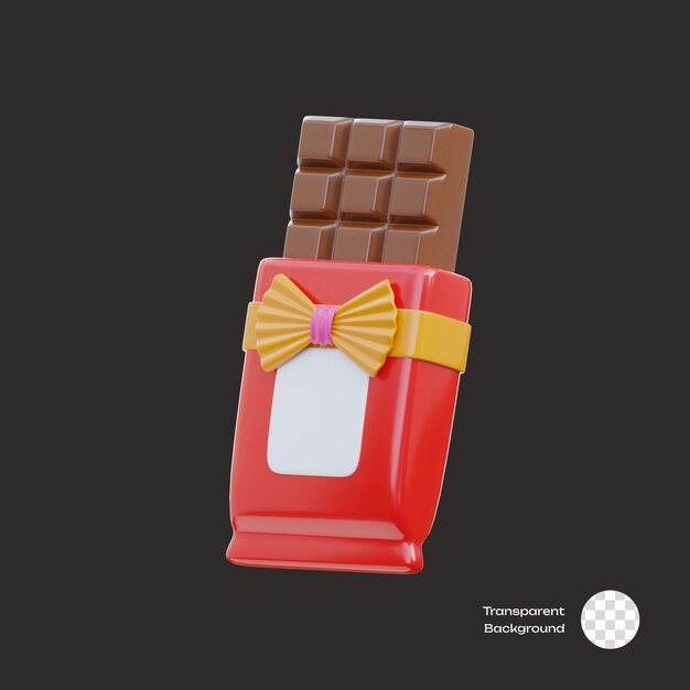 PSD chocolate bar gift 3d icons