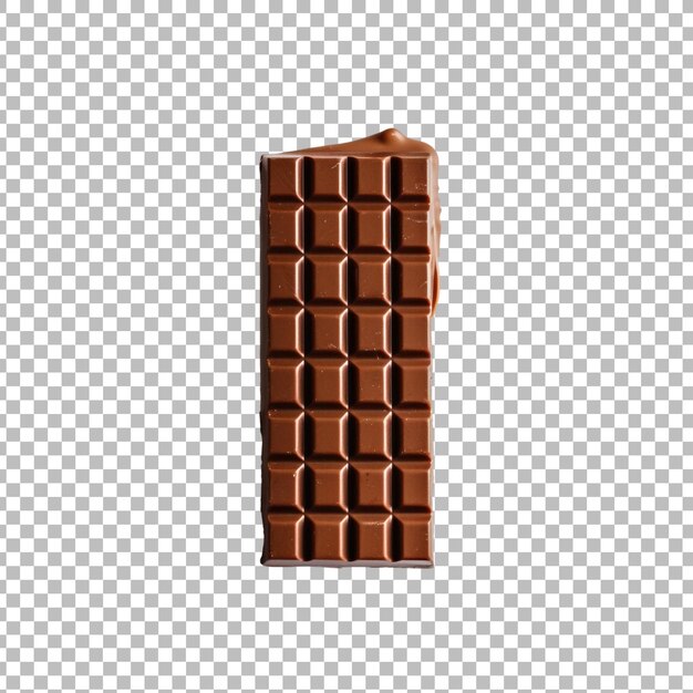 Chocolate bar isolated on transparent background