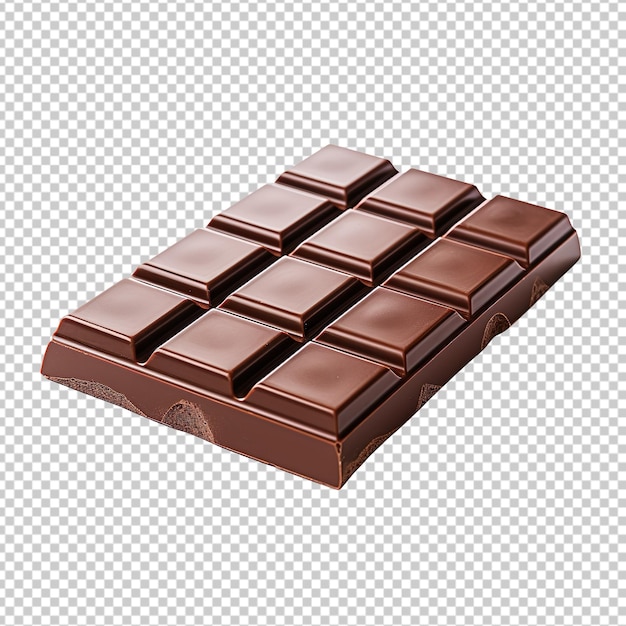 chocolate bar isolated on transparent background