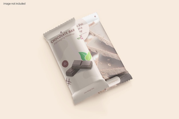 Chocolate bar packaging mockup