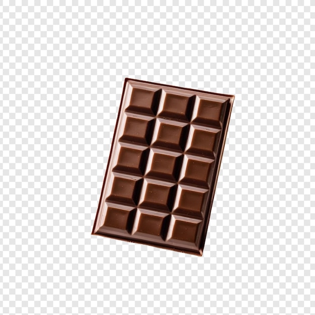 a chocolate bar on a white background