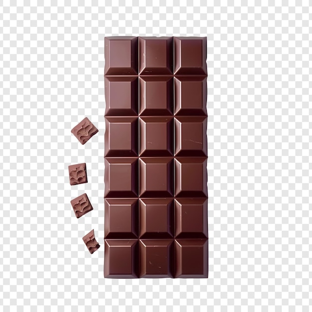 PSD chocolate bar with broken pieces