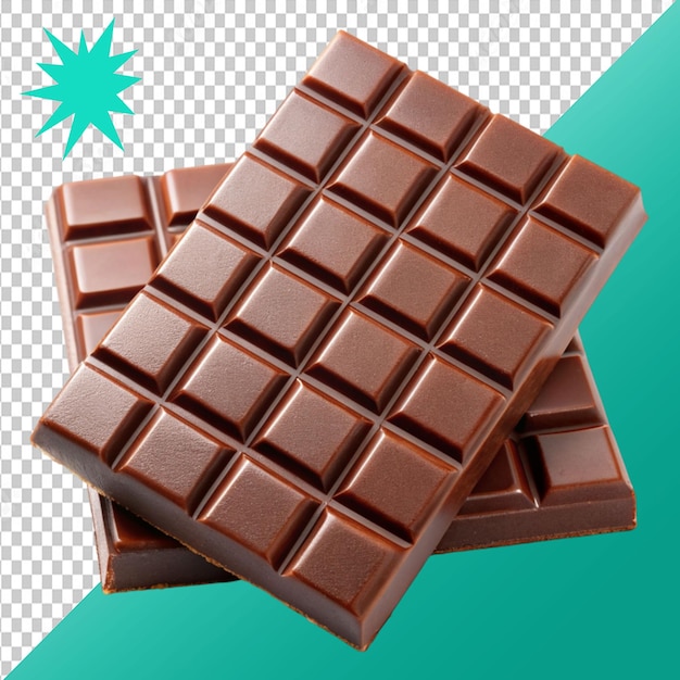 chocolate bars on transparent background