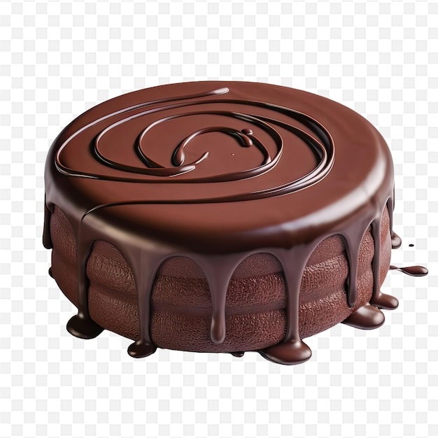 a chocolate cake with chocolate on it and the chocolate cake on the bottom