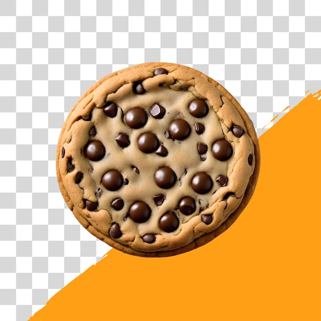 chocolate chip cookie on png Transparent Background