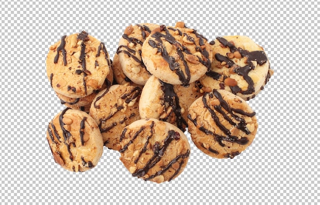 Chocolate chip cookies isolated rendering