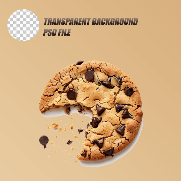 Chocolate Chip Cookies PNG Transparent Background PSD File