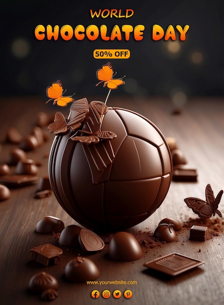 a chocolate covered soccer ball with a star on it