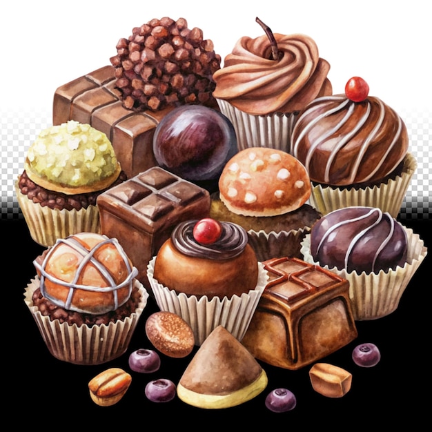 PSD chocolate dat illustration