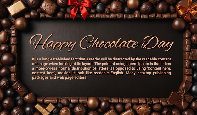 PSD chocolate day background