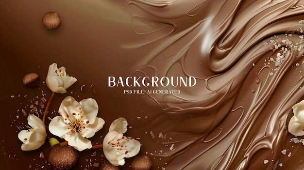 PSD chocolate days texture background with effect