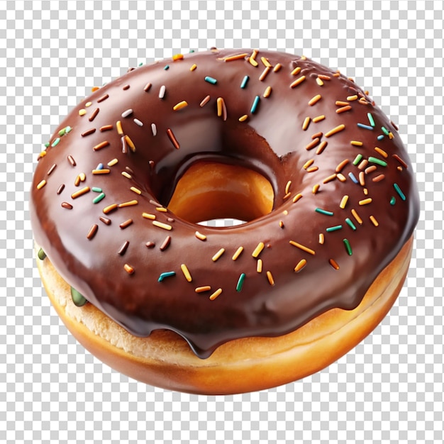 Chocolate Donut isolated on transparent background