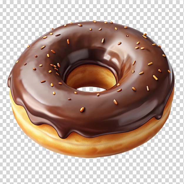 Chocolate Donut isolated on transparent background