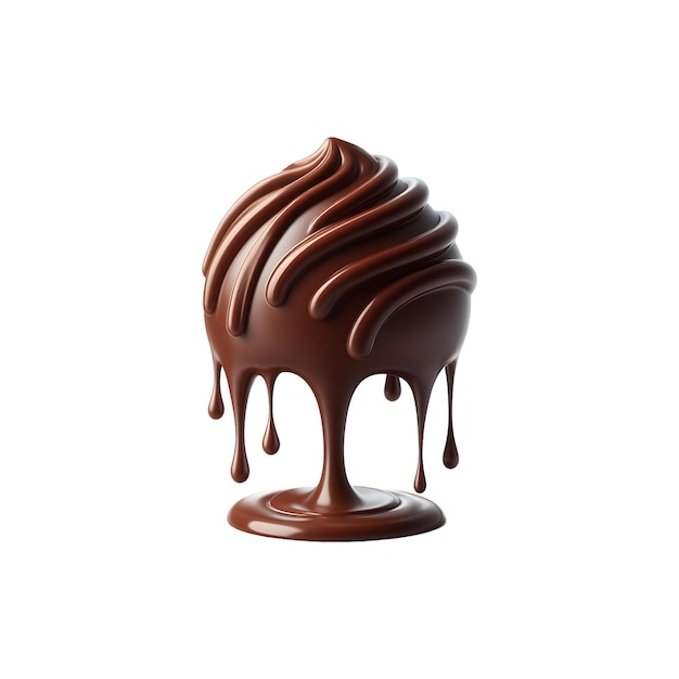 Chocolate dripping isolated image