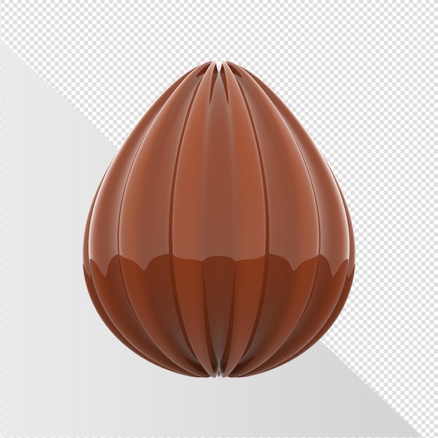 A chocolate egg with a large egg shaped like a chocolate egg.