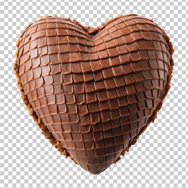 chocolate heart pi ata on transparent background