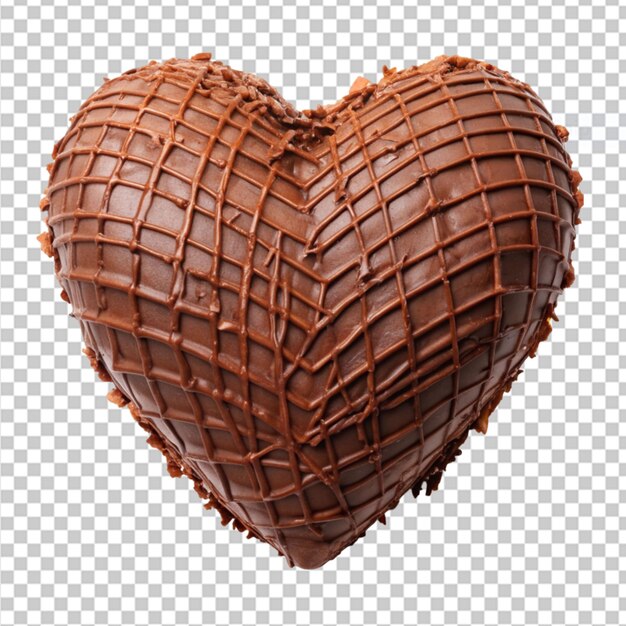 chocolate heart pi ata on transparent background