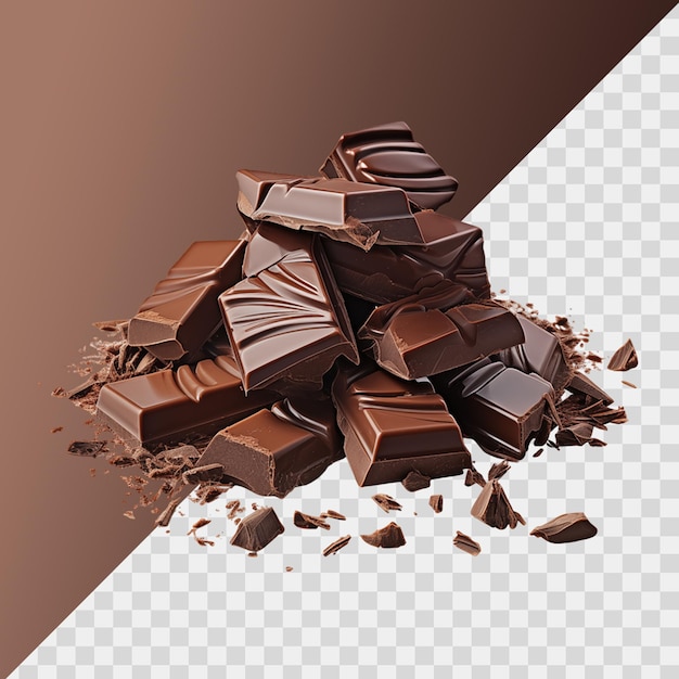 Chocolate isolated on transparent background