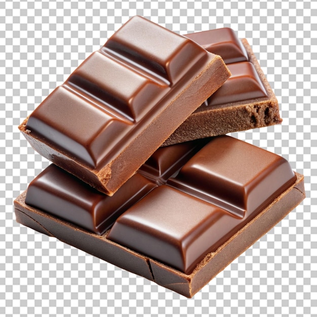 Chocolate isolated on transparent background