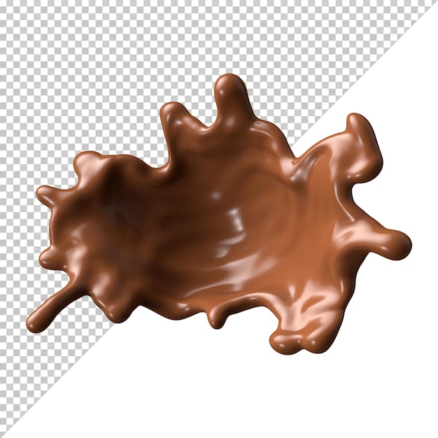 Chocolate Milk heart splash 3d realistic