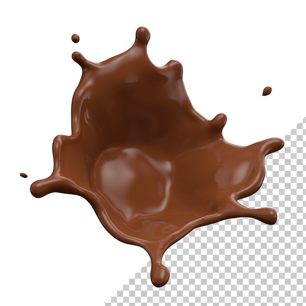 Chocolate Milk splash 3d realistic rendering