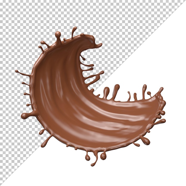 Chocolate Milk splash 3d realistic