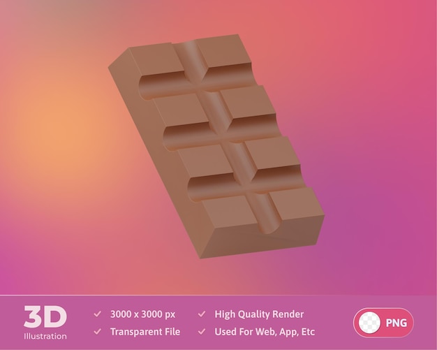 Chocolate mother39s day 3D Illustration