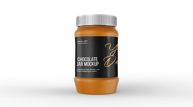 Chocolate packaging jar mockup