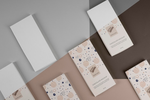 Chocolate packaging mockup