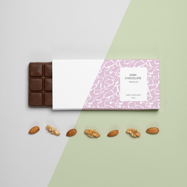 Chocolate packaging mockup