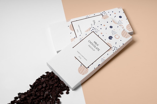 Chocolate packaging mockup