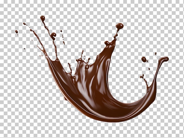 Chocolate splash isolated on transparent and white background chocolate milk png clipart