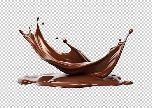 Chocolate splash isolated on white background