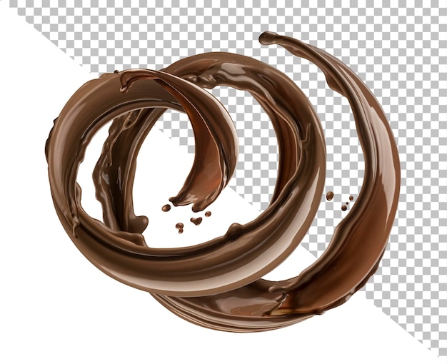 Chocolate splash isolated